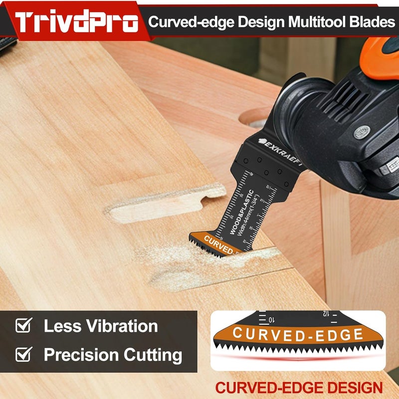 TrivdPro Oscillating Tool Blade Multitool Blades - 110pcs Multi Tool Blades Kits Oscillating Saw Blades for Metal Wood Plastic, Fits Dewalt Milwaukee Ryobi Fein Bosch - Image 4